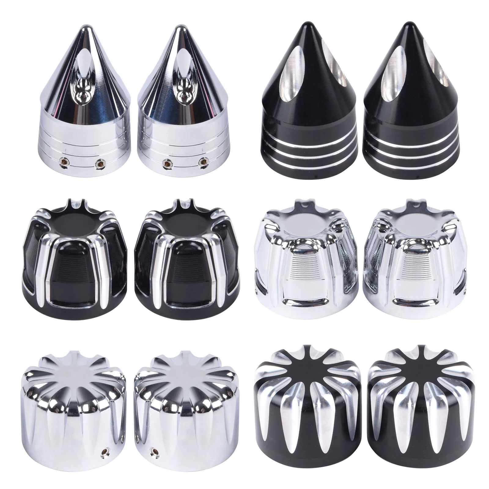 1 Pair Motorcycle Front Axle Nut Covers Caps Bolt Aluminum Black/Chrome For Harley Davidson Dyna Touring and Trike Models
1 Pair Motorcycle Front Axle Nut Covers Caps Bolt Aluminum Black/Chrome For Harley Davidson Dyna Touring and Trike Models