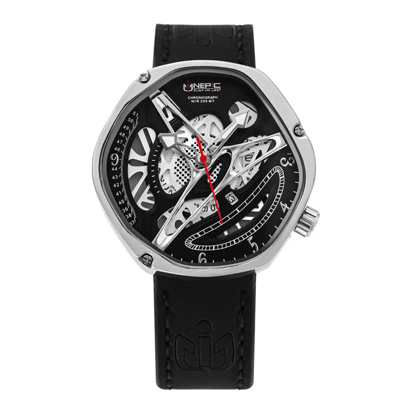 Men Watch Luminous Calendar Fully Automatic Quartz Trident Hollowed Out Dial Non Mechanical Watch OGDA Leather Strap Clock Gift
Men Watch Luminous Calendar Fully Automatic Quartz Trident Hollowed Out Dial Non Mechanical Watch OGDA Leather Strap Clock Gift