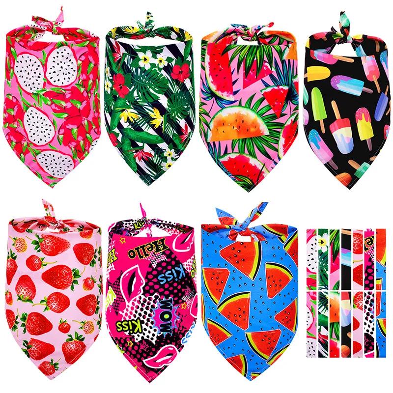 7pc Summer Dog Bandana Casual Fruit Print Dog Neckerchief Tropical Rainforest Cat bib Cute Pet Collar Skin-friendly Pet Collar
7pc Summer Dog Bandana Casual Fruit Print Dog Neckerchief Tropical Rainforest Cat bib Cute Pet Collar Skin-friendly Pet Collar