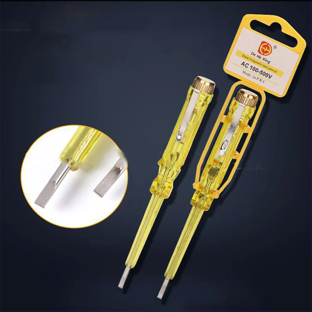 Electricity Measurement Pen Responsive Electric Tester Pen Probe Light Water-proof Voltage Tester With Indicator Light 100-500V
Electricity Measurement Pen Responsive Electric Tester Pen Probe Light Water-proof Voltage Tester With Indicator Light 100-500V
