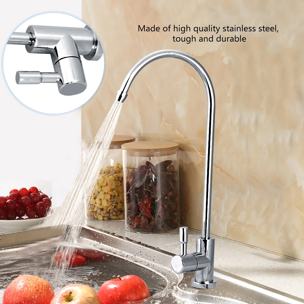 Stainless Steel Kitchen Sink Faucet Single Lever Cold Water Tap Drinking Water Filter Faucet 360 Degree for Home Accessories
Stainless Steel Kitchen Sink Faucet Single Lever Cold Water Tap Drinking Water Filter Faucet 360 Degree for Home Accessories