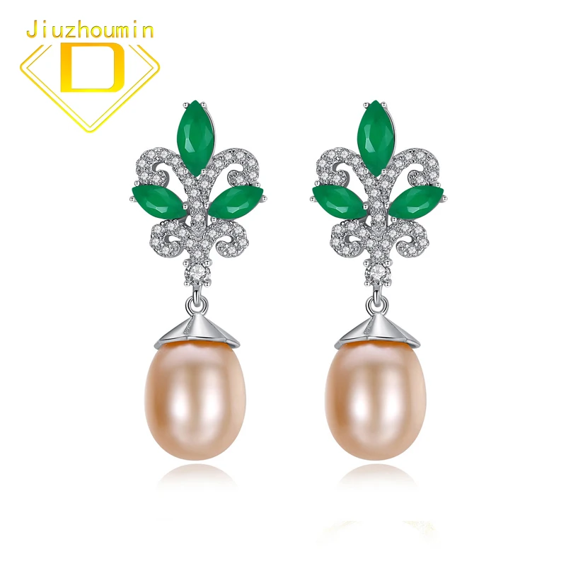 Luxury Natural Freshwater Pearl Stud Earrings for Women Soild 925 Sterling Silver Green Zircon Earrings Christmas Fine Jewelry
Luxury Natural Freshwater Pearl Stud Earrings for Women Soild 925 Sterling Silver Green Zircon Earrings Christmas Fine Jewelry