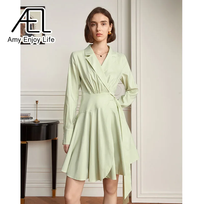 AEL модное оригинальное платье-рубашка с длинным рукавом на шнуровке, Женская осенне-зимняя Новинка 2023, с асимметричным подолом с оборками юбка с зонтиком
AEL модное оригинальное платье-рубашка с длинным рукавом на шнуровке, Женская осенне-зимняя Новинка 2023, с асимметричным подолом с оборками юбка с зонтиком