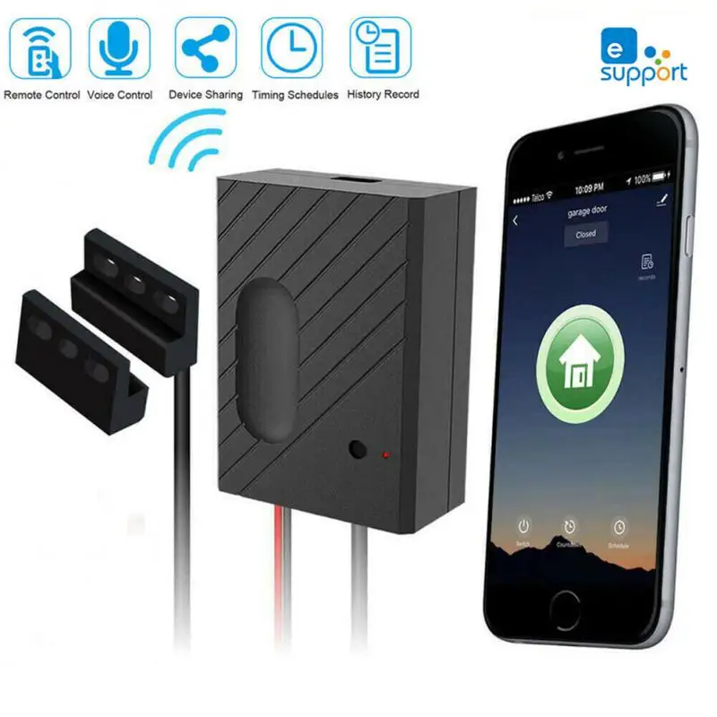 

Aubess WiFi Smart Home Garage Door Opener With Ewelink App Voice Control Alexa Google Wireless Remote Control Home Smart Life