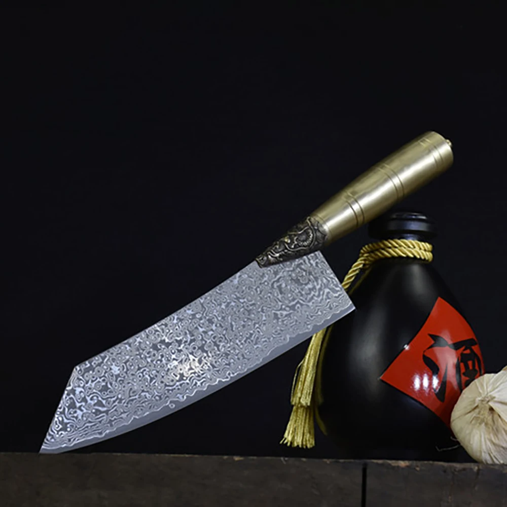 Дамасский нож Kiritsuke для нарезки, японский шеф-повар, кухонный нож Vg10, дамасская сталь, мясник, мясник, медная ручка, китайский мессенджер
Дамасский нож Kiritsuke для нарезки, японский шеф-повар, кухонный нож Vg10, дамасская сталь, мясник, мясник, медная ручка, китайский мессенджер