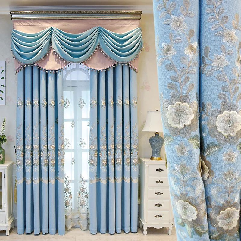 European-style Thickened Embroidery Shading Aristocratic Elegant Atmosphere Exquisite Curtains for Living Room Dining Bedroom
European-style Thickened Embroidery Shading Aristocratic Elegant Atmosphere Exquisite Curtains for Living Room Dining Bedroom