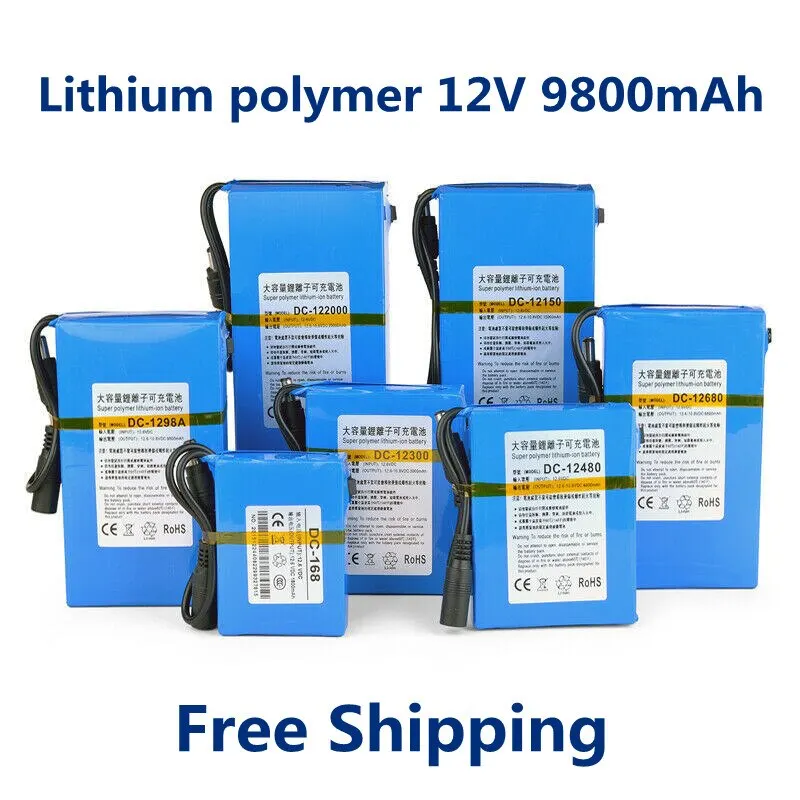 12V 9800mAh Lithium Polymer 12.6VDC Super Rechargeable Battery for CCTV Camera Wireless Transmitter Rechargeable Battery
12V 9800mAh Lithium Polymer 12.6VDC Super Rechargeable Battery for CCTV Camera Wireless Transmitter Rechargeable Battery