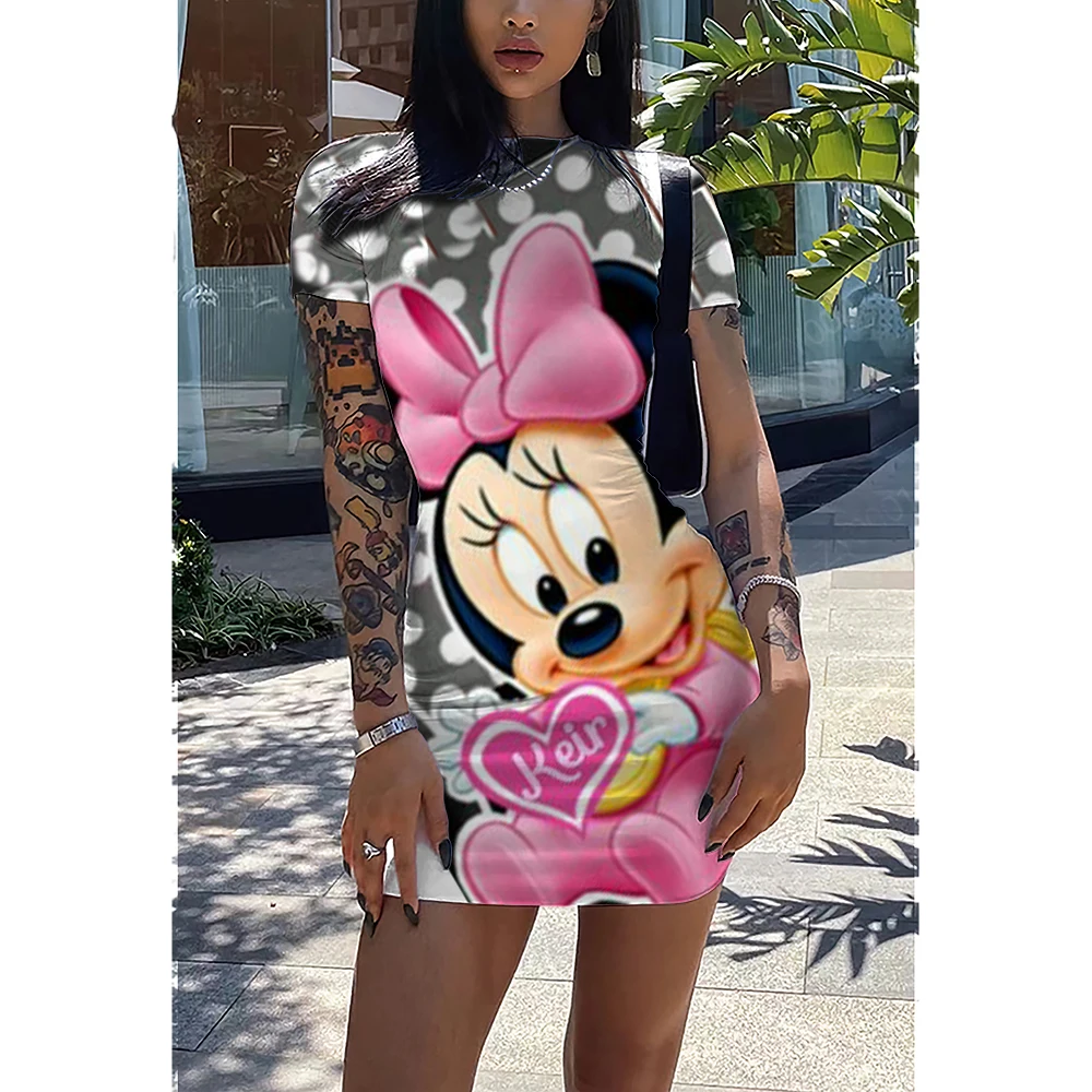 Summer Disney New Temperament Slim Dress Round Neck Mickey Minnie Sleeve Short Skirt Female Elegant Retro Large Size Dress 2022
Summer Disney New Temperament Slim Dress Round Neck Mickey Minnie Sleeve Short Skirt Female Elegant Retro Large Size Dress 2022