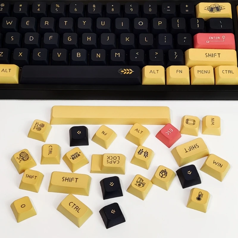 

134 Keys Keycap Mechanical Keyboard Keycaps PBT XDA Profile Craft Brew Theme For dz60/61/64/68/84/87/96/980/104/108