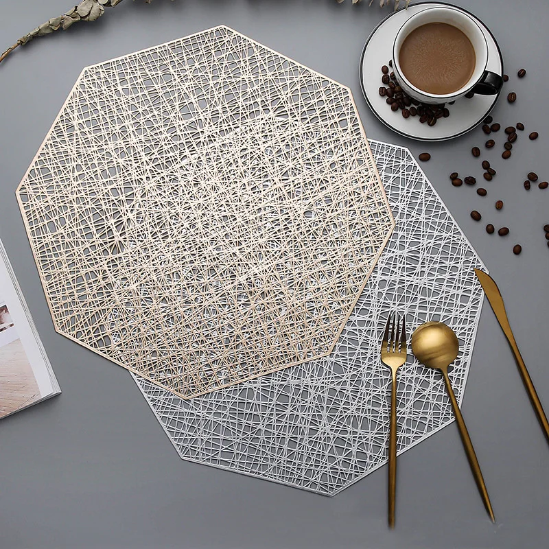 PVC Golden Hollow Non-slip Kitchen Accessories Placemat Coaster Insulation Pad Dish Coffee Cup Table Mat Napkin Home Hotel 51040
PVC Golden Hollow Non-slip Kitchen Accessories Placemat Coaster Insulation Pad Dish Coffee Cup Table Mat Napkin Home Hotel 51040