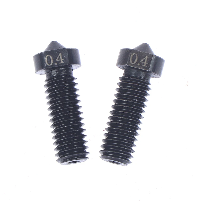 

V6 Volcano Hardened Steel Mold Steel Nozzles 0.4/1.75mm High Temperature PEEK Filament E3D Hotend J-head 3D Printer Parts