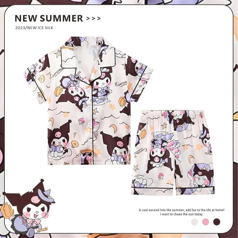 Sanrio Kawaii Kuromi My Melody Pochacco Short Sleeve Pajama Cartoon Cinnamoroll Summer Home Clothes Two-Piece Set Toys for Girls
Sanrio Kawaii Kuromi My Melody Pochacco Short Sleeve Pajama Cartoon Cinnamoroll Summer Home Clothes Two-Piece Set Toys for Girls