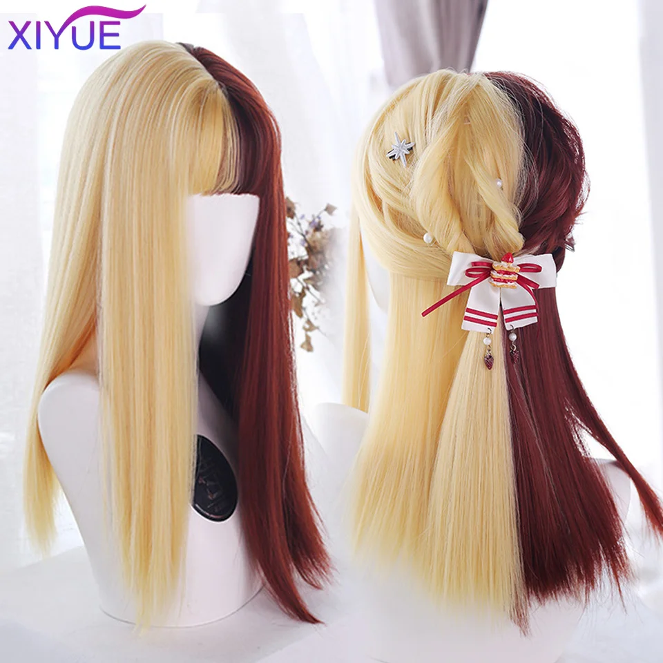 Red and Yelly Long Wavy Synthetic Hair Wigs with Bangs Cosplay Christmas Halloween Hair Two Tone Wig For Women Heat Resistant
Red and Yelly Long Wavy Synthetic Hair Wigs with Bangs Cosplay Christmas Halloween Hair Two Tone Wig For Women Heat Resistant