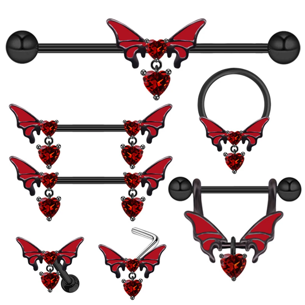 Butterfly Nose Piercing Ring Black Septum Piercing Ring Titanium Steel Nariz Piercing Ear Cartilage Tragus Goth Piercing Jewelry
Butterfly Nose Piercing Ring Black Septum Piercing Ring Titanium Steel Nariz Piercing Ear Cartilage Tragus Goth Piercing Jewelry