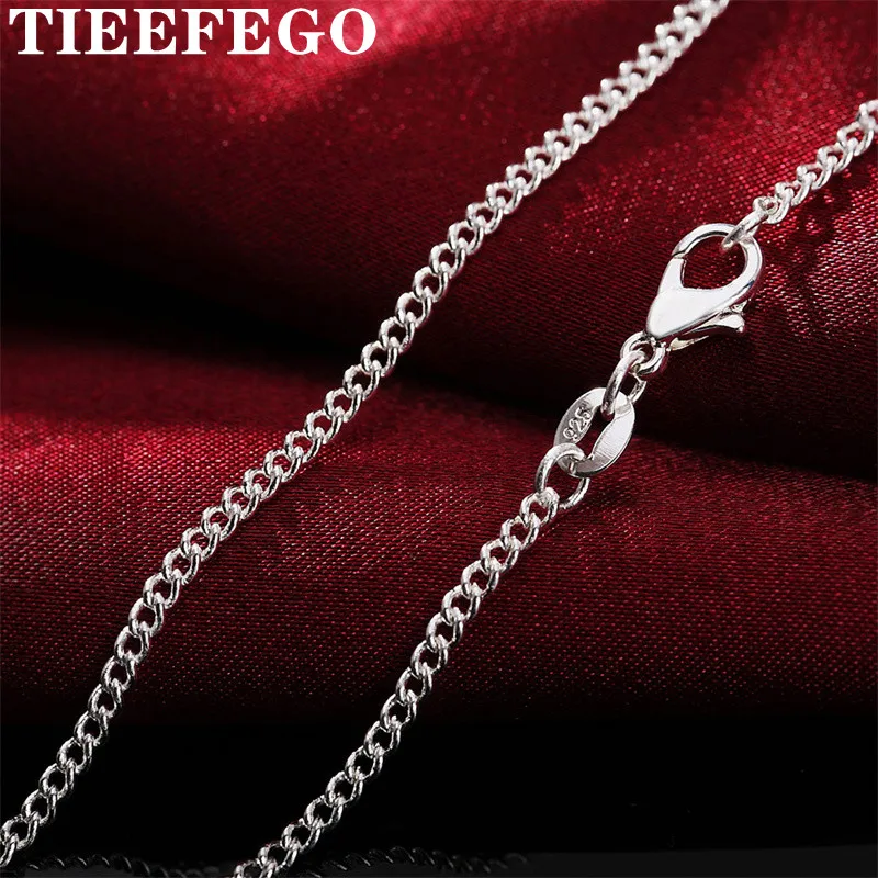 TIEEFEGO 925 sterling silver 16/18/20/22/24/26/28/30 inches 2MM Full Sideways Chain Necklace For Women Men Fashion Gift Jewelry
TIEEFEGO 925 sterling silver 16/18/20/22/24/26/28/30 inches 2MM Full Sideways Chain Necklace For Women Men Fashion Gift Jewelry