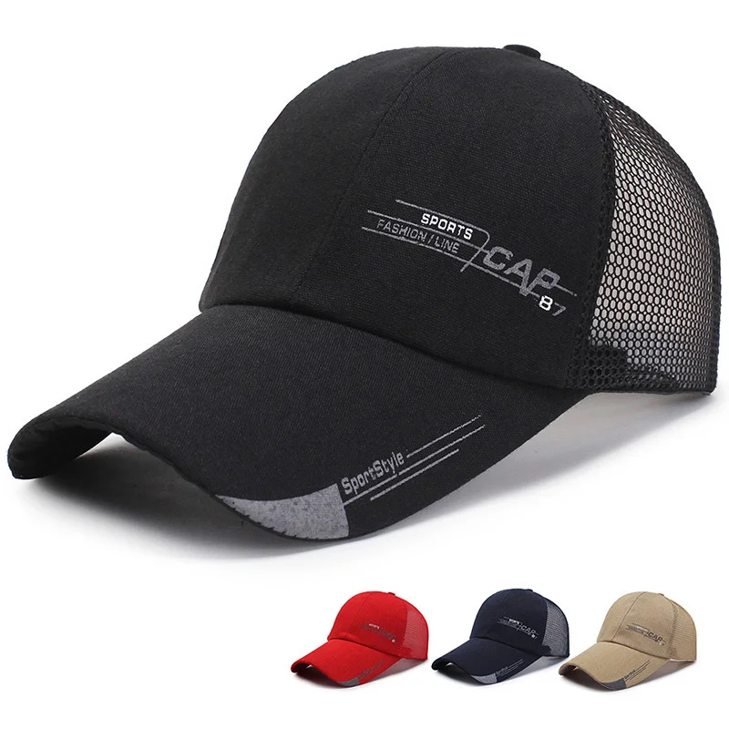 

3.94 Inches Extra Long Brim Baseball Cap Unisex Mesh Hat Dad Hat Sun Hat Sports Hat with Adjustable Buckle Closure