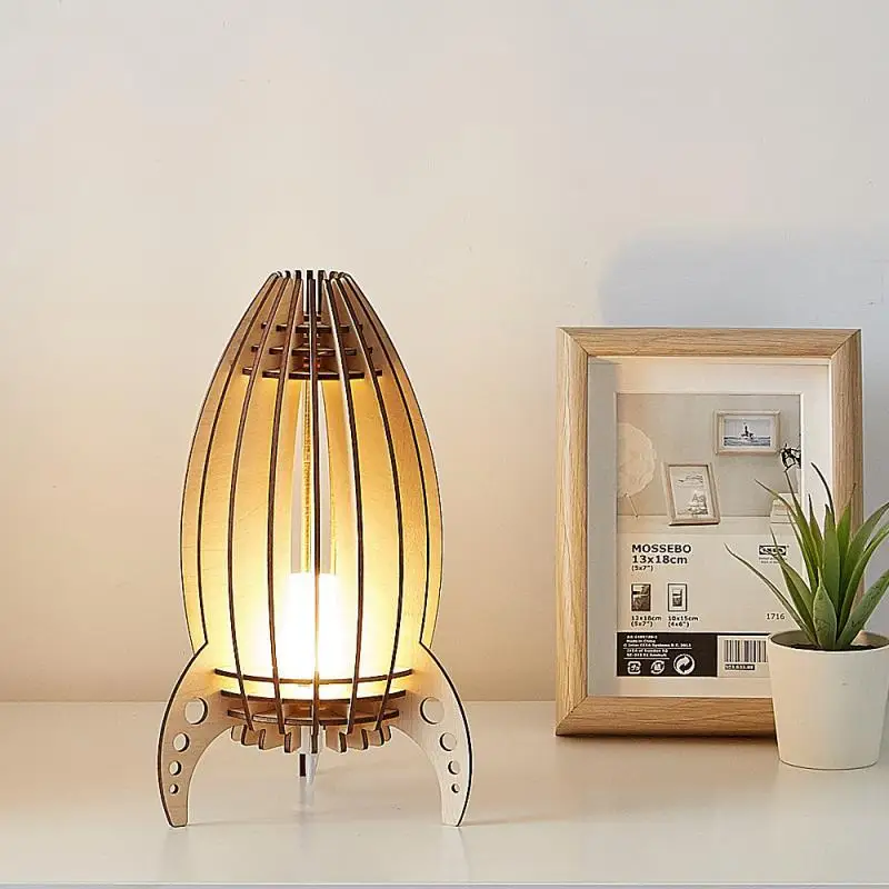 Wooden Led Space Rocket Lamp Handmade Wood Carving Rocket Night Light Decorative Desktop Table Lamp Kids Children Gifts
Wooden Led Space Rocket Lamp Handmade Wood Carving Rocket Night Light Decorative Desktop Table Lamp Kids Children Gifts