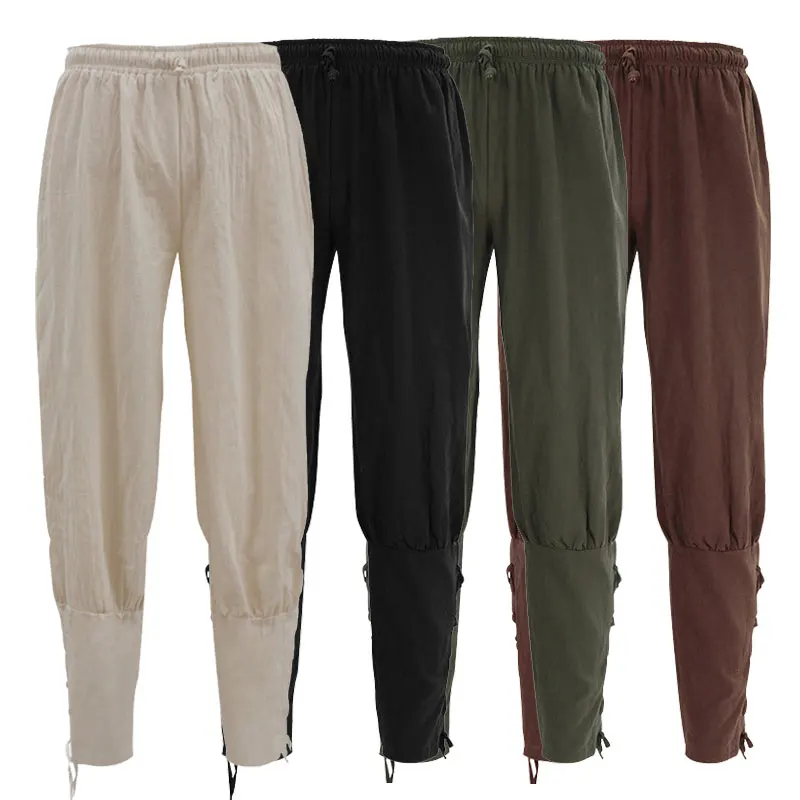 S-3XL Medieval Renaissance Larp Pirate Horseman Costume Men's Viking Pants Ankle Banded Lace-up Trouser Linen Outfit For Men
S-3XL Medieval Renaissance Larp Pirate Horseman Costume Men's Viking Pants Ankle Banded Lace-up Trouser Linen Outfit For Men