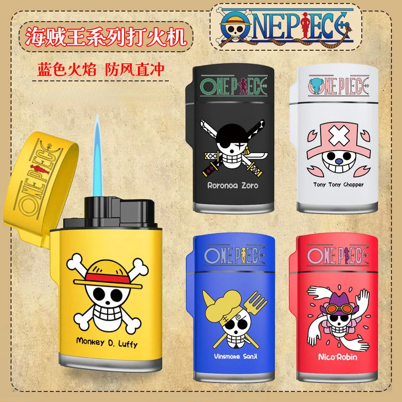 One Piece Luffy Roronoa.zoro Usopp Nami Chopper Brook Sanji anti-fall blue straight into the flame creative windproof lighter
One Piece Luffy Roronoa.zoro Usopp Nami Chopper Brook Sanji anti-fall blue straight into the flame creative windproof lighter