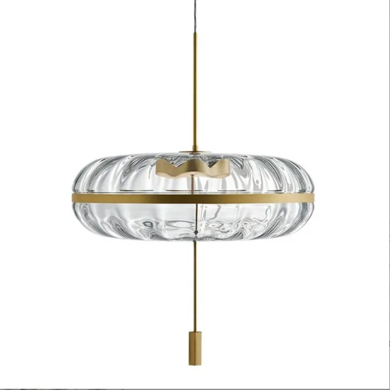 

Jolie pendant light post-modern design lamp replica water ripple oval glass pendant light luxury dining room loft style light