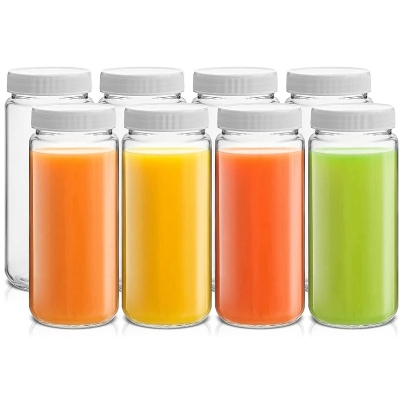 8PCS Reusable Bottles 16Oz Glass Bottles Beverage Bottle With Cap With Lids And Jars Transparent Color
8PCS Reusable Bottles 16Oz Glass Bottles Beverage Bottle With Cap With Lids And Jars Transparent Color