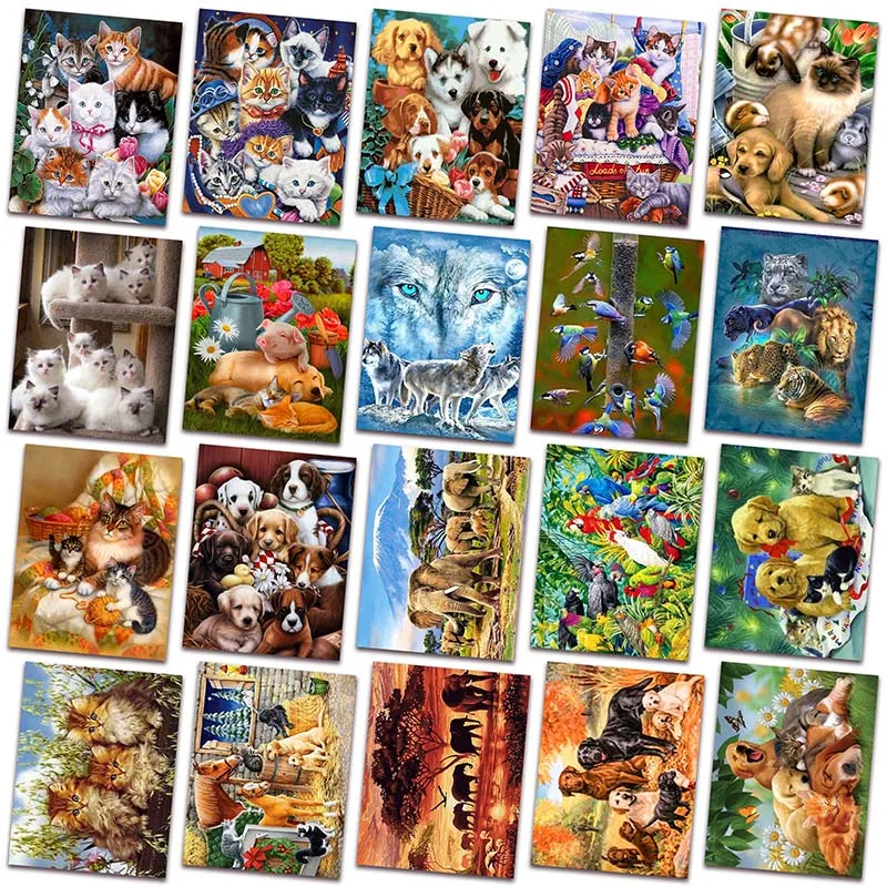 New 5D Diamond painting mosaic Animals wolf dog cat DIY Full Diamond embroidery bird elephant Lion cross stitch Home decor X040
New 5D Diamond painting mosaic Animals wolf dog cat DIY Full Diamond embroidery bird elephant Lion cross stitch Home decor X040