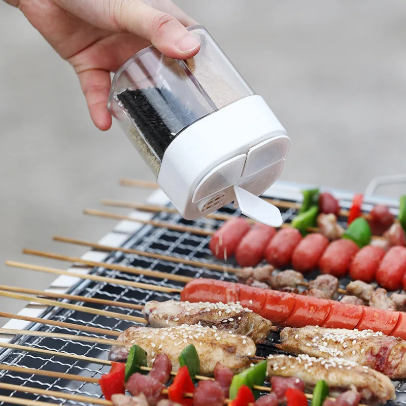 4 In 1 Plastic Salt and Pepper Shaker Transparent Spice Dispenser 4 Compartment Camping Seasoning Jar with Lids for Cooking BBQ
4 In 1 Plastic Salt and Pepper Shaker Transparent Spice Dispenser 4 Compartment Camping Seasoning Jar with Lids for Cooking BBQ