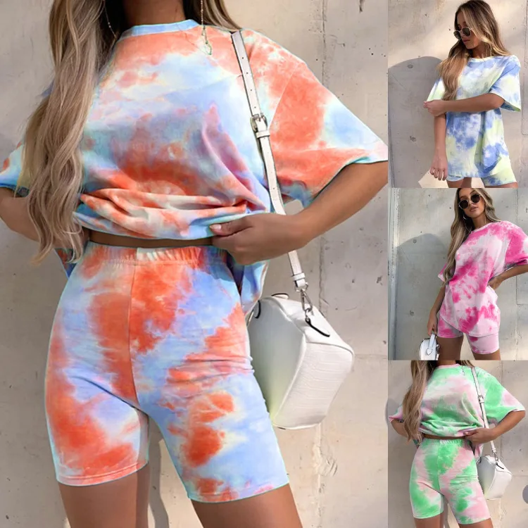 Women's Two Piece Summer New Fashion Gradient Loose Casual T Shirt and Tight High Waist Shorts Set two piece set women 2022
Women's Two Piece Summer New Fashion Gradient Loose Casual T Shirt and Tight High Waist Shorts Set two piece set women 2022