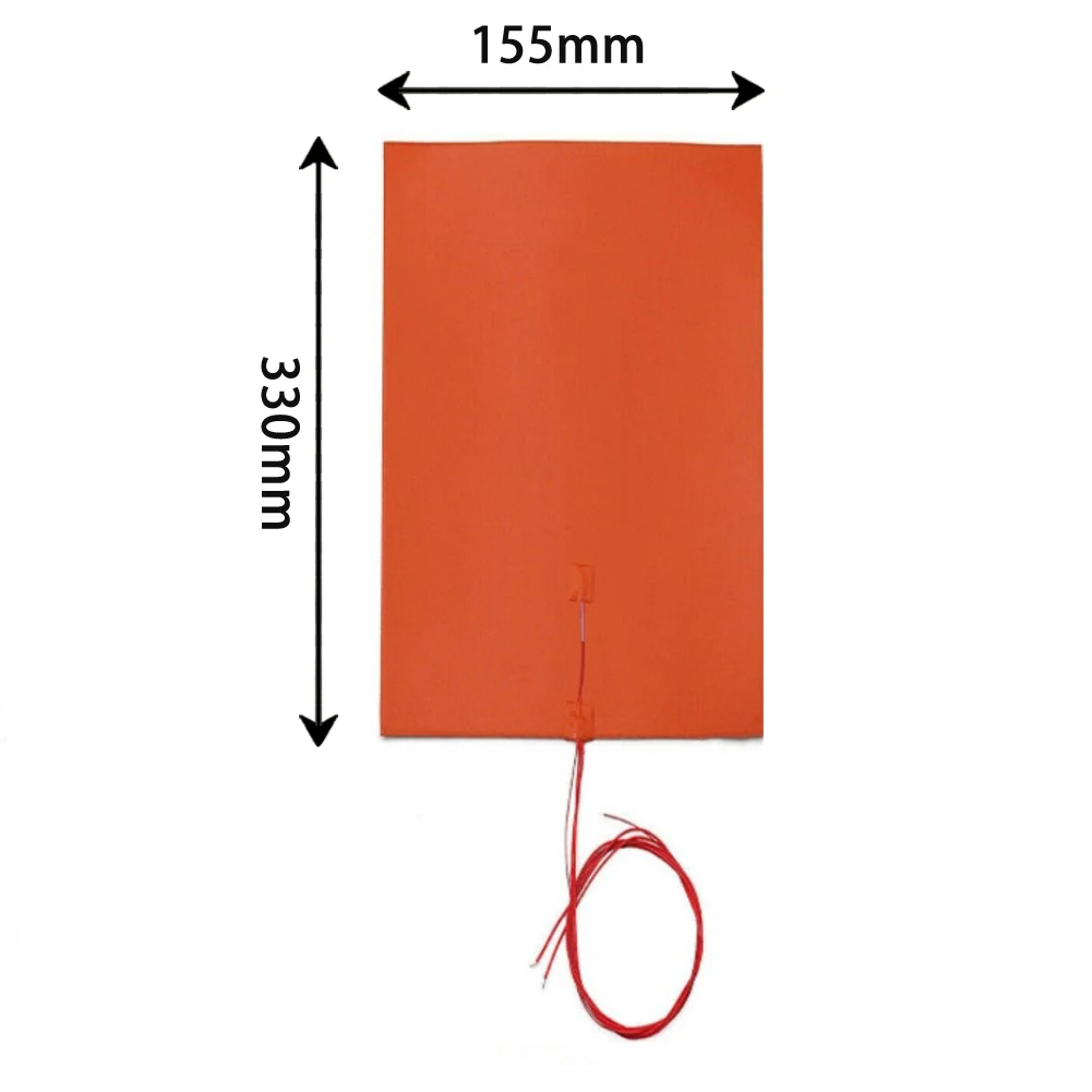 Heating Pad155*290/330mm 24V 180W,205W Silicone Heater Mat Pad W/ Adhensive Durable For Printer Heated Bed Heating
Heating Pad155*290/330mm 24V 180W,205W Silicone Heater Mat Pad W/ Adhensive Durable For Printer Heated Bed Heating