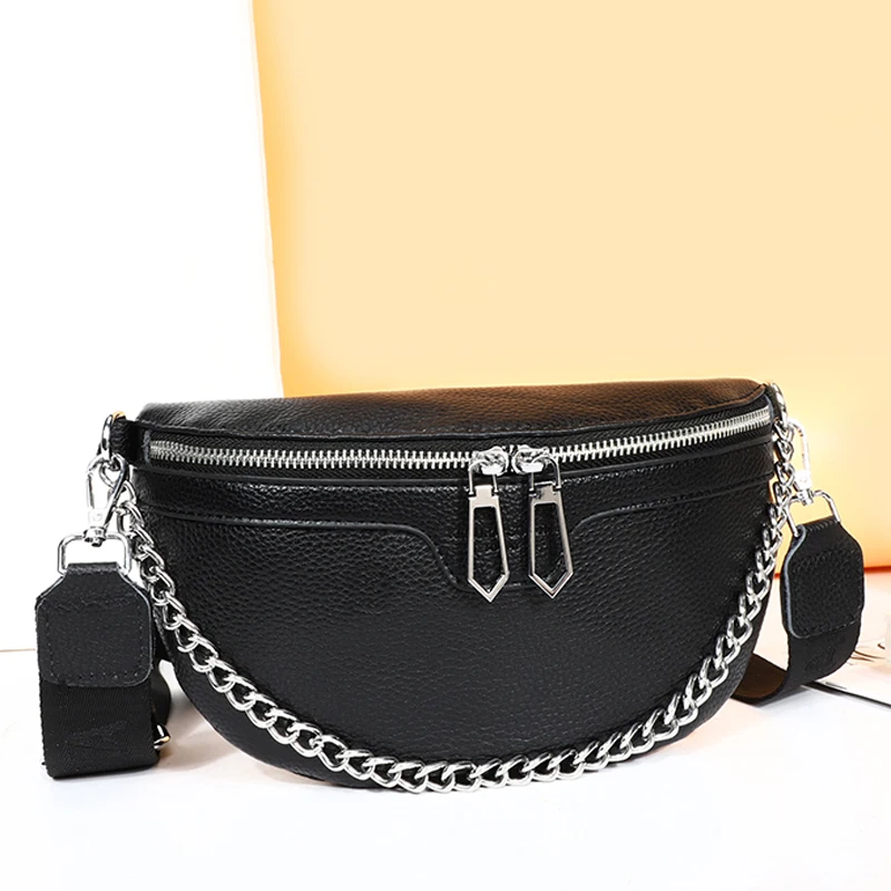 Genuine Leather Chain Small Fanny Shoulder Bags Fashion Women's Waist Bag Packs Female Phone Purses Ladies Chest Messenger Bags
Genuine Leather Chain Small Fanny Shoulder Bags Fashion Women's Waist Bag Packs Female Phone Purses Ladies Chest Messenger Bags