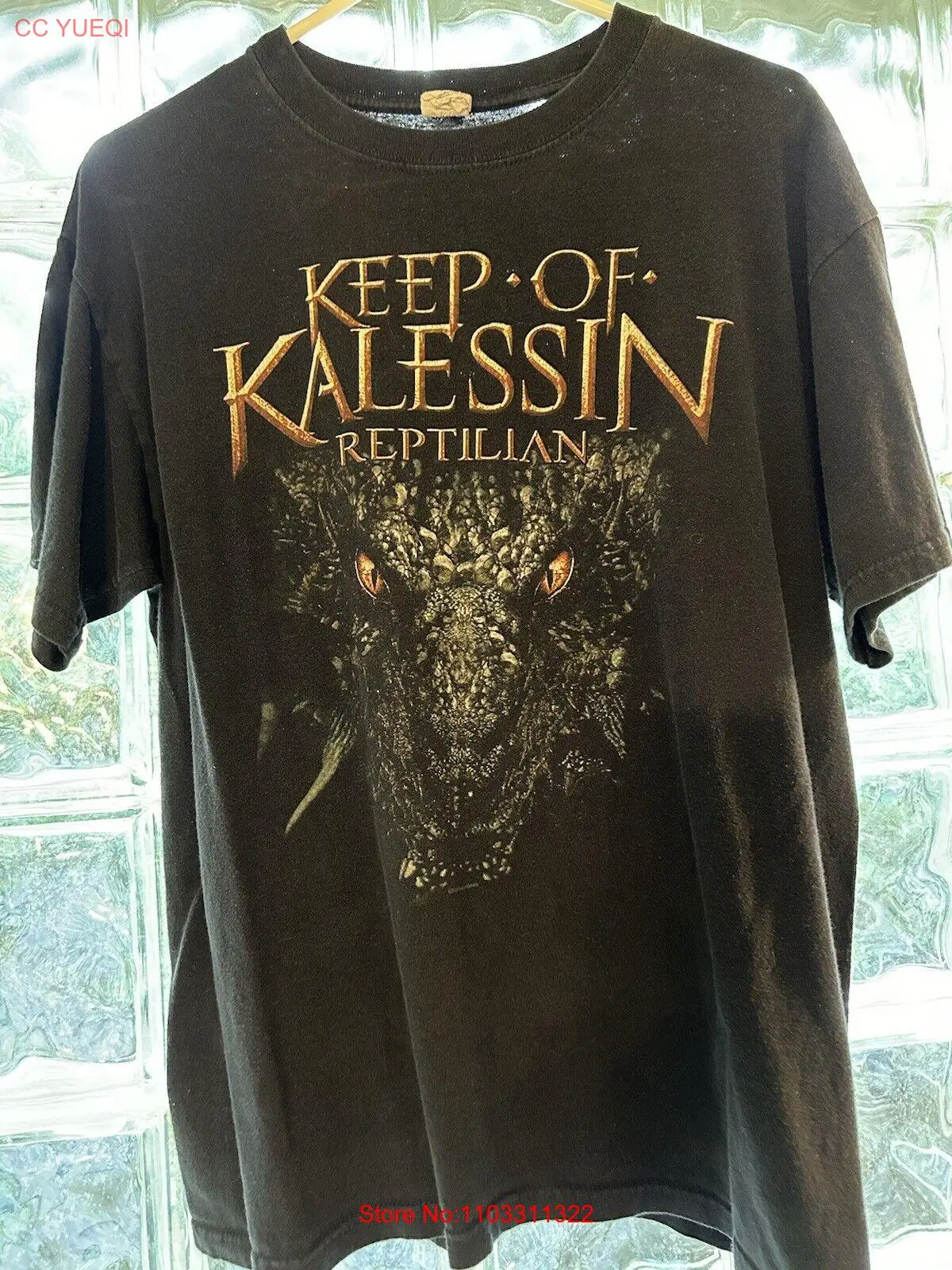 Футболка Keep Of Kalessin Sz L 2010 рептилийская черная металлическая димму боргир