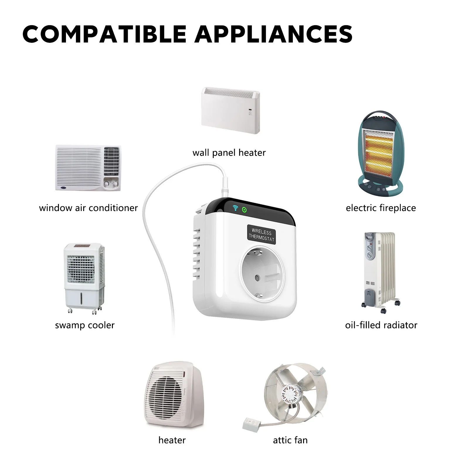 Circuit Boards Smart Socket WiFi Plug-in 1pcs 50H2z/60H 88mm*80.5mm*34mm Heater Programmable Thermostat Socket
Circuit Boards Smart Socket WiFi Plug-in 1pcs 50H2z/60H 88mm*80.5mm*34mm Heater Programmable Thermostat Socket