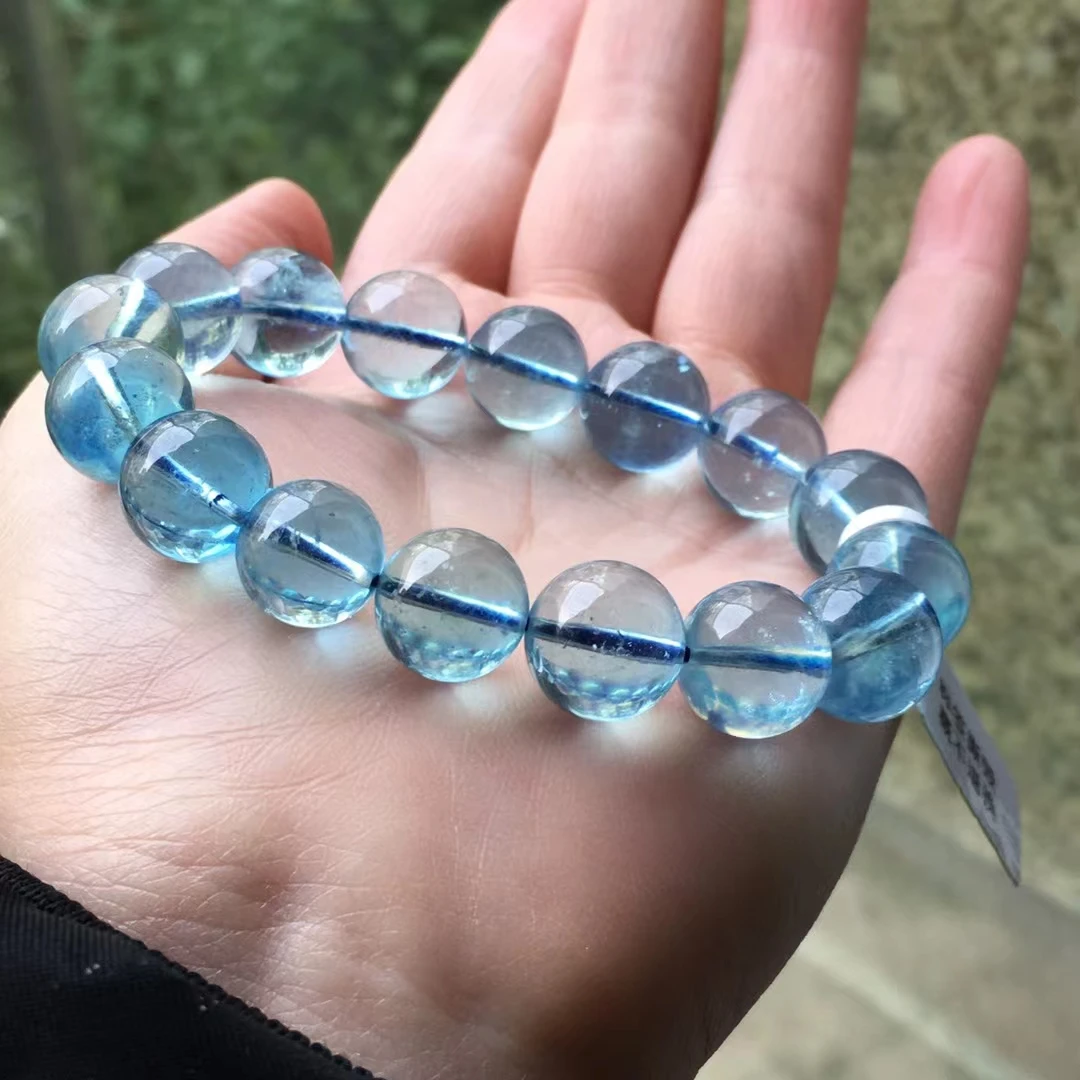 Natural Blue Aquamarine Clear Round Beads Bracelet Jewelry Gemstone 13mm Wealthy Aquamarine Beads Women Men AAAAAAA
Natural Blue Aquamarine Clear Round Beads Bracelet Jewelry Gemstone 13mm Wealthy Aquamarine Beads Women Men AAAAAAA