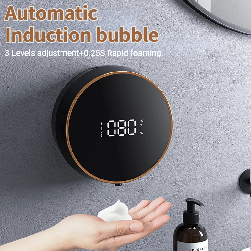 Automatic Soap Dispenser Touchless Wall Mounted Rechargeable Temperature Display Sensor Liquid Foam Hand Sanitizer Machine 300ML
Automatic Soap Dispenser Touchless Wall Mounted Rechargeable Temperature Display Sensor Liquid Foam Hand Sanitizer Machine 300ML