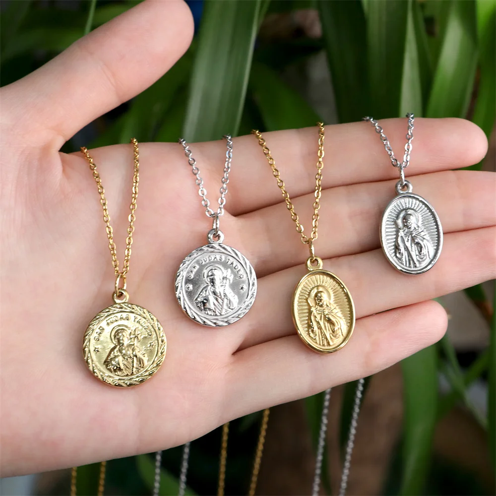 Fashion Stainless Steel Chain Round Coin Pendant Necklace For Women Men Charm Female Simple Portrait Dollar Dainty Jewelry Gifts
Fashion Stainless Steel Chain Round Coin Pendant Necklace For Women Men Charm Female Simple Portrait Dollar Dainty Jewelry Gifts