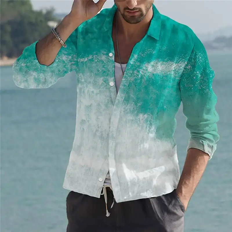 2022 Men's Hawaiian Shirt Tops Colorful 3D Printing Button Up Lapel Holiday Beach Style Shirts Oversized Fashion Casual Camisa
2022 Men's Hawaiian Shirt Tops Colorful 3D Printing Button Up Lapel Holiday Beach Style Shirts Oversized Fashion Casual Camisa