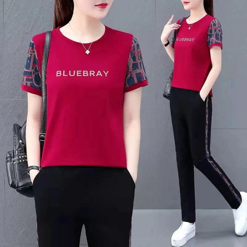 2023 New Summer Short Sleeve Sports Sets Women's Large size Loose Two Piece Sets Casual Sportswear Woman Fashion Tracksuits Suit
2023 New Summer Short Sleeve Sports Sets Women's Large size Loose Two Piece Sets Casual Sportswear Woman Fashion Tracksuits Suit