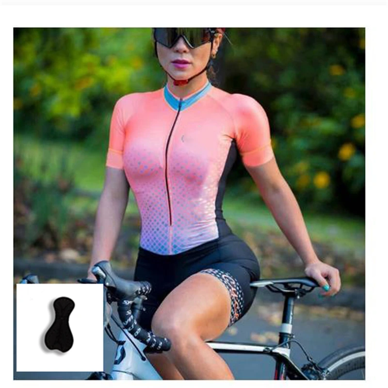 Women's Professional One Piece Triathlon Short Sleeve Bicycle Skinsuit, Cycling Jersey Sets, Running Cycling Clothing Jumpsuit
Women's Professional One Piece Triathlon Short Sleeve Bicycle Skinsuit, Cycling Jersey Sets, Running Cycling Clothing Jumpsuit
