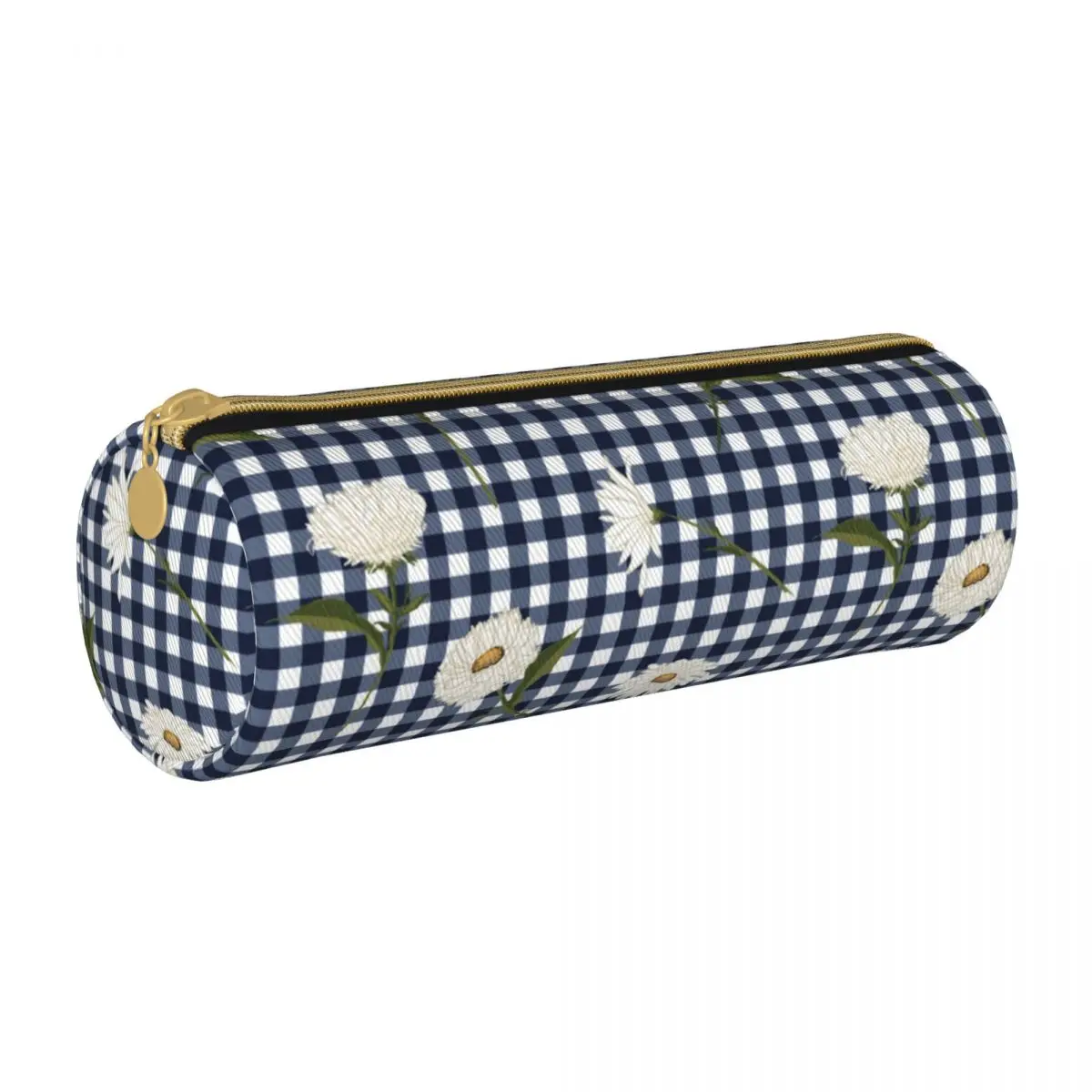 Pretty Floral Daisy Gingham Round Pencil Case White Daisies Teens Retro Leather Pencil Box School Zipper Pen Bags 
Pretty Floral Daisy Gingham Round Pencil Case White Daisies Teens Retro Leather Pencil Box School Zipper Pen Bags