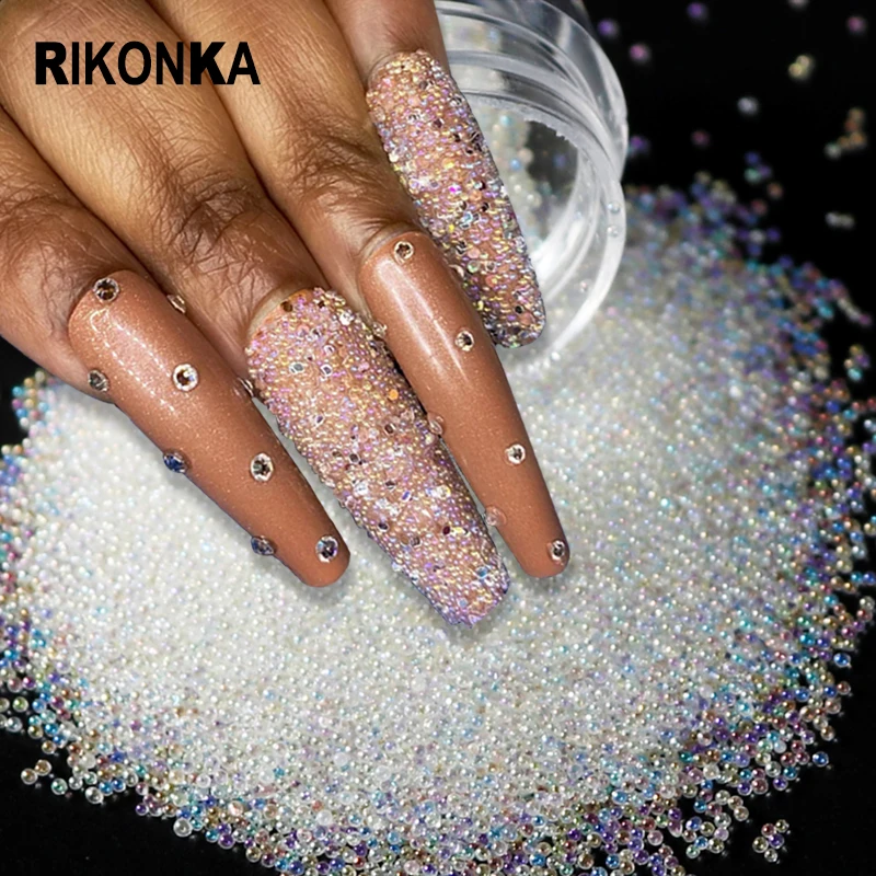 AB Color Glass Crystal Nail Caviar Beads Shiny Mini Small Beads For Nail Art Decorations Rhinestone Manicure Charms Accessories
AB Color Glass Crystal Nail Caviar Beads Shiny Mini Small Beads For Nail Art Decorations Rhinestone Manicure Charms Accessories