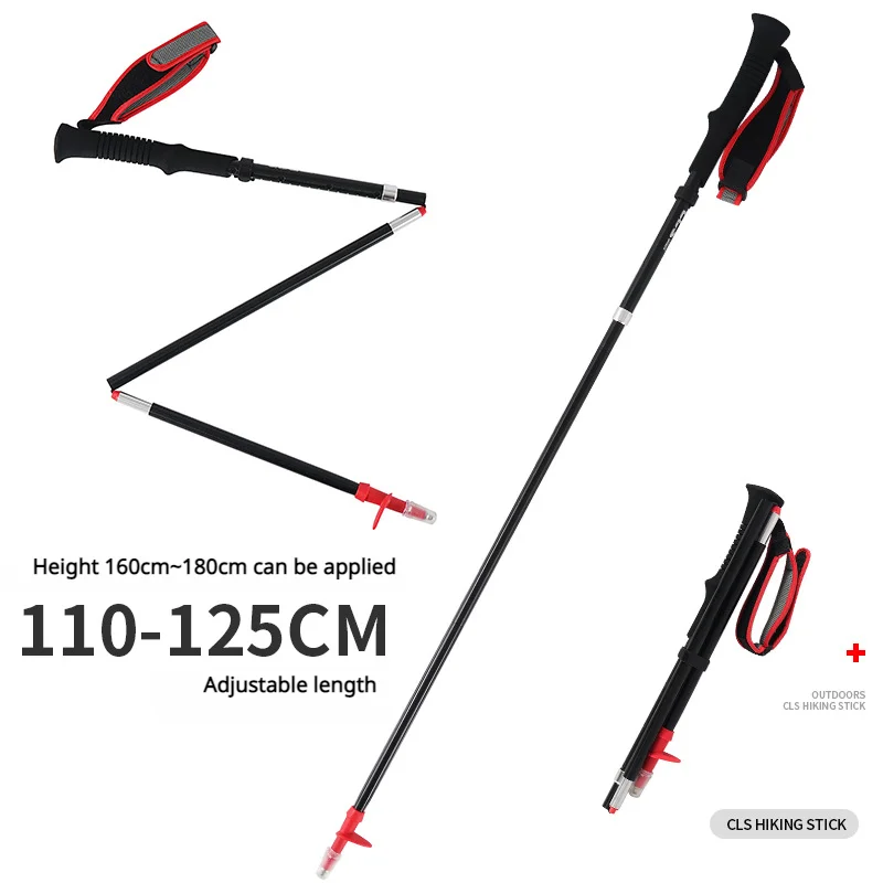 CLS Outdoor Folding Hiking Stick Four-section Telescopic Ultralight Walking Stick Adjustable Size Portable Hiking Walking Stick
CLS Outdoor Folding Hiking Stick Four-section Telescopic Ultralight Walking Stick Adjustable Size Portable Hiking Walking Stick