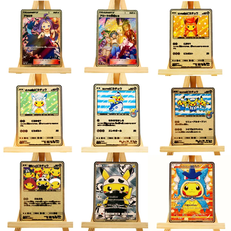 Japanese Pokémon Metal Cards Anime Cartoon Collection Cards Pikachu Game Battle Cards Collection Gifts for Friends KA
Japanese Pokémon Metal Cards Anime Cartoon Collection Cards Pikachu Game Battle Cards Collection Gifts for Friends KA