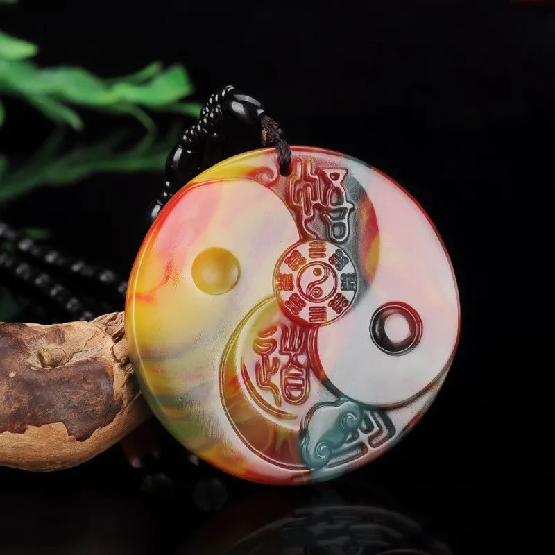 Natural Xinjiang Gobi Colorful Jade Bagua Pendant for Men and Women To Protect Peace and Ward Off Evil Spirits
Natural Xinjiang Gobi Colorful Jade Bagua Pendant for Men and Women To Protect Peace and Ward Off Evil Spirits