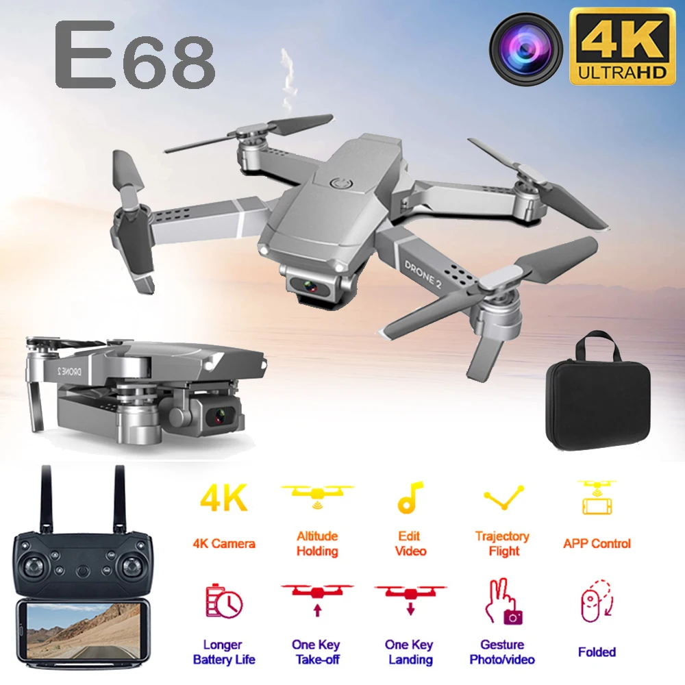 LSRC E68 RC Drone 4K HD Professional Camera Anti-shake WIFI FPV Quadcopter Real-time Transmission 60M Helicopter Toys
LSRC E68 RC Drone 4K HD Professional Camera Anti-shake WIFI FPV Quadcopter Real-time Transmission 60M Helicopter Toys