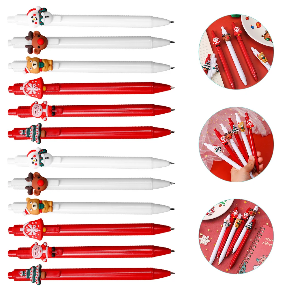 12 Pcs Push Type Christmas Pen Office The Gifts Ballpoint Pens Plastic School Supplies
12 Pcs Push Type Christmas Pen Office The Gifts Ballpoint Pens Plastic School Supplies