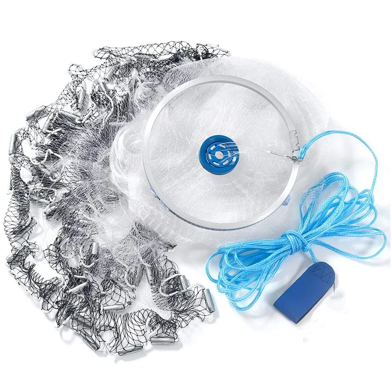 Fishing Cast Net With Aluminum Ring For Easy Casting For Saltwater Freshwater- 6FT Radius Size Heavy Duty Throw Net
Fishing Cast Net With Aluminum Ring For Easy Casting For Saltwater Freshwater- 6FT Radius Size Heavy Duty Throw Net