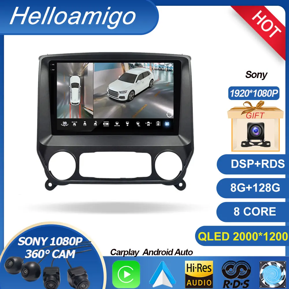Для Chevrolet Silverado 3 GMTK2 2014 2015 2016 2017 2018 Android 12 Carplay Android автомобильный радиоприемник Автомобильный мультимедийный плеер монитор
Для Chevrolet Silverado 3 GMTK2 2014 2015 2016 2017 2018 Android 12 Carplay Android автомобильный радиоприемник Автомобильный мультимедийный плеер монитор