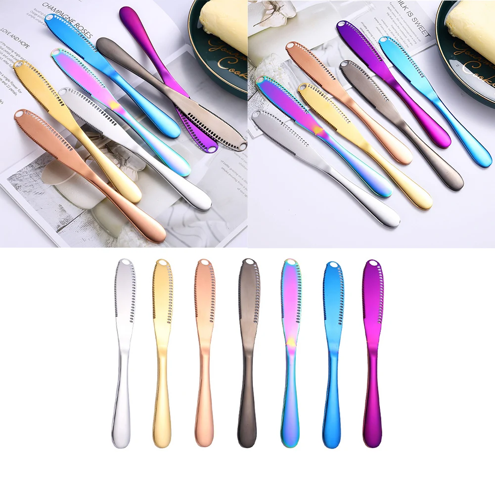 Stainless Steel Butter Knife Cheese Dessert Knife Cutlery Toast Wipe Cream Bread Cutter Multifunction Tableware Kitchen Tools
Stainless Steel Butter Knife Cheese Dessert Knife Cutlery Toast Wipe Cream Bread Cutter Multifunction Tableware Kitchen Tools