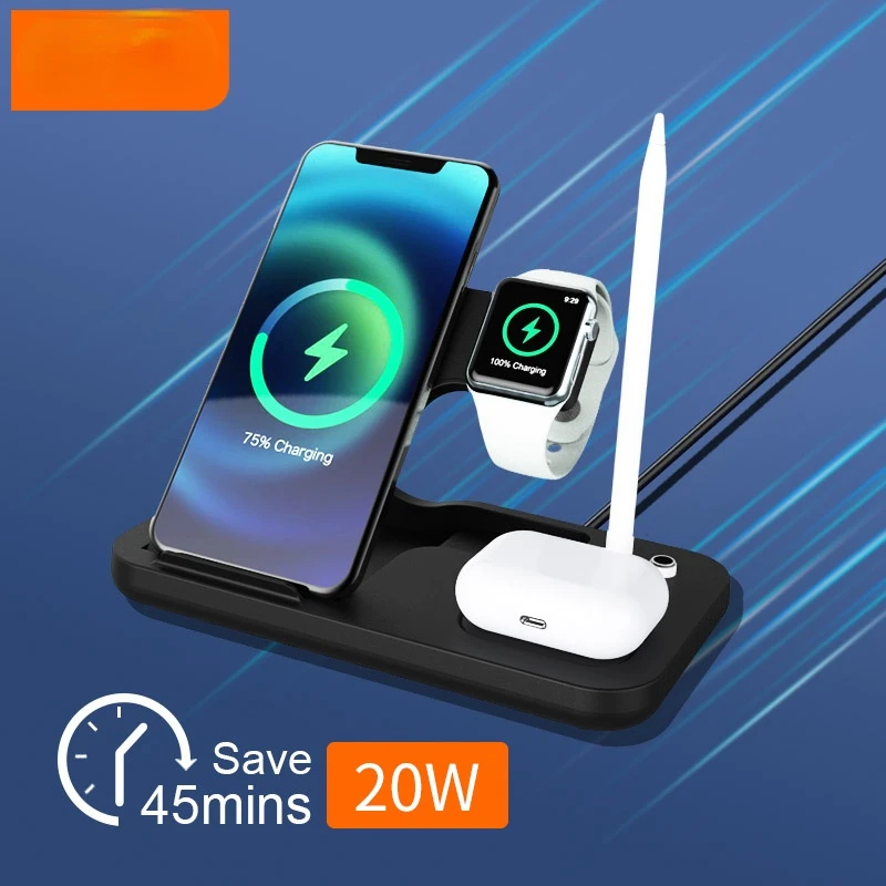 20W Qi Fast Wireless Charger Stand For iPhone13 12 11 X Apple Watch 4 in 1 Foldable Charging Dock Station for Airpods Pro Iwatch
20W Qi Fast Wireless Charger Stand For iPhone13 12 11 X Apple Watch 4 in 1 Foldable Charging Dock Station for Airpods Pro Iwatch