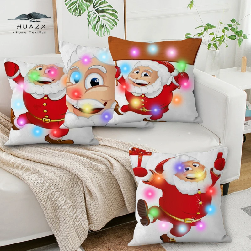 Cartoon Santa Claus Pillow Case with LED Sofa Chair Cushion Cover Home Xmas Party Decor Pillowcase Bedroom Throw Pillows Cover
Cartoon Santa Claus Pillow Case with LED Sofa Chair Cushion Cover Home Xmas Party Decor Pillowcase Bedroom Throw Pillows Cover